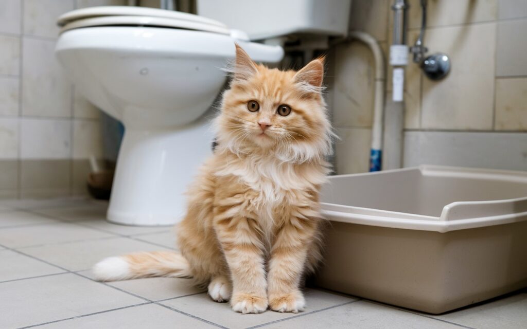 7 kroków nauki korzystania kota z kuwety